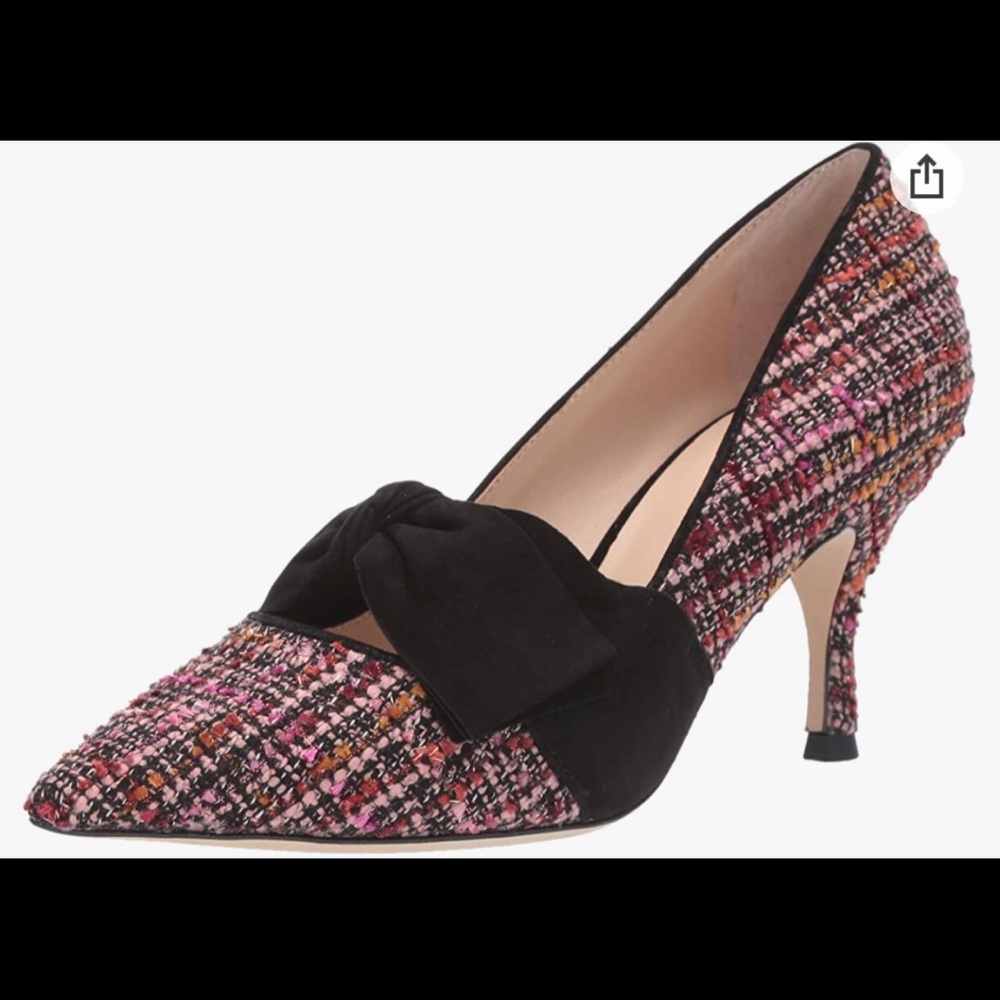 Kate Spade Black Velvet Bow heels